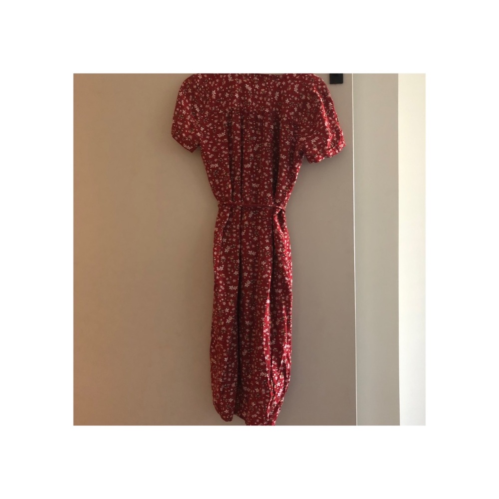 Loft floral button down dress with belt - Picture 3 of 4